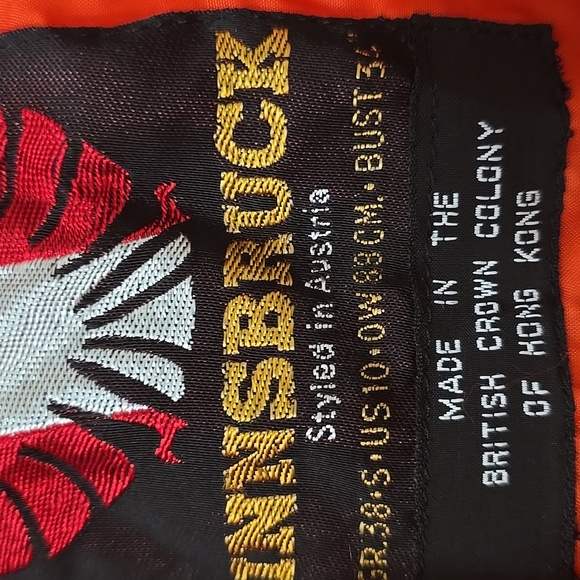 Inssbruck Vintage, Bright Orange Quilted Jacket and Pants Set S - Picture 13 of 13